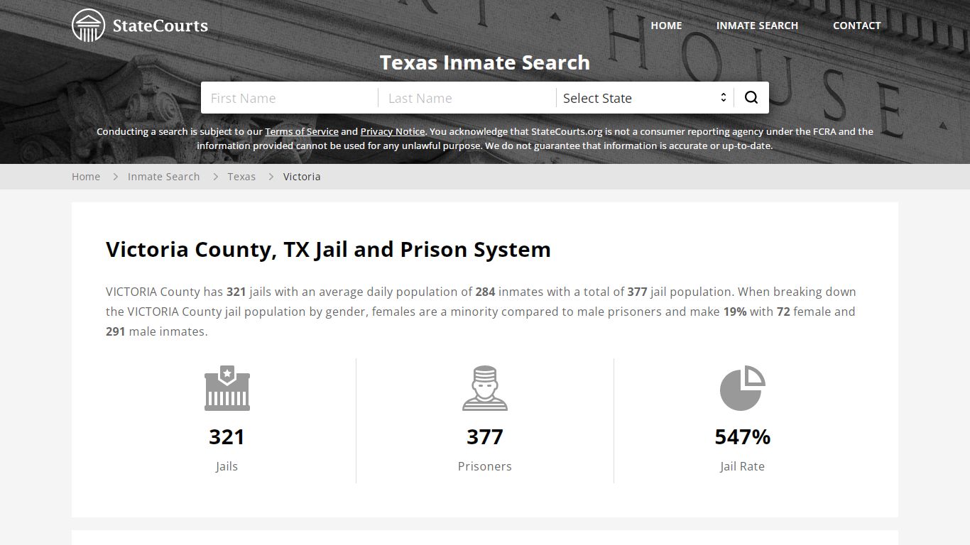 Victoria County, TX Inmate Search - StateCourts