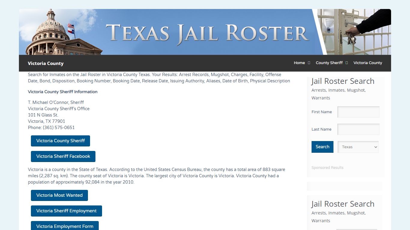 Victoria County | Jail Roster Search